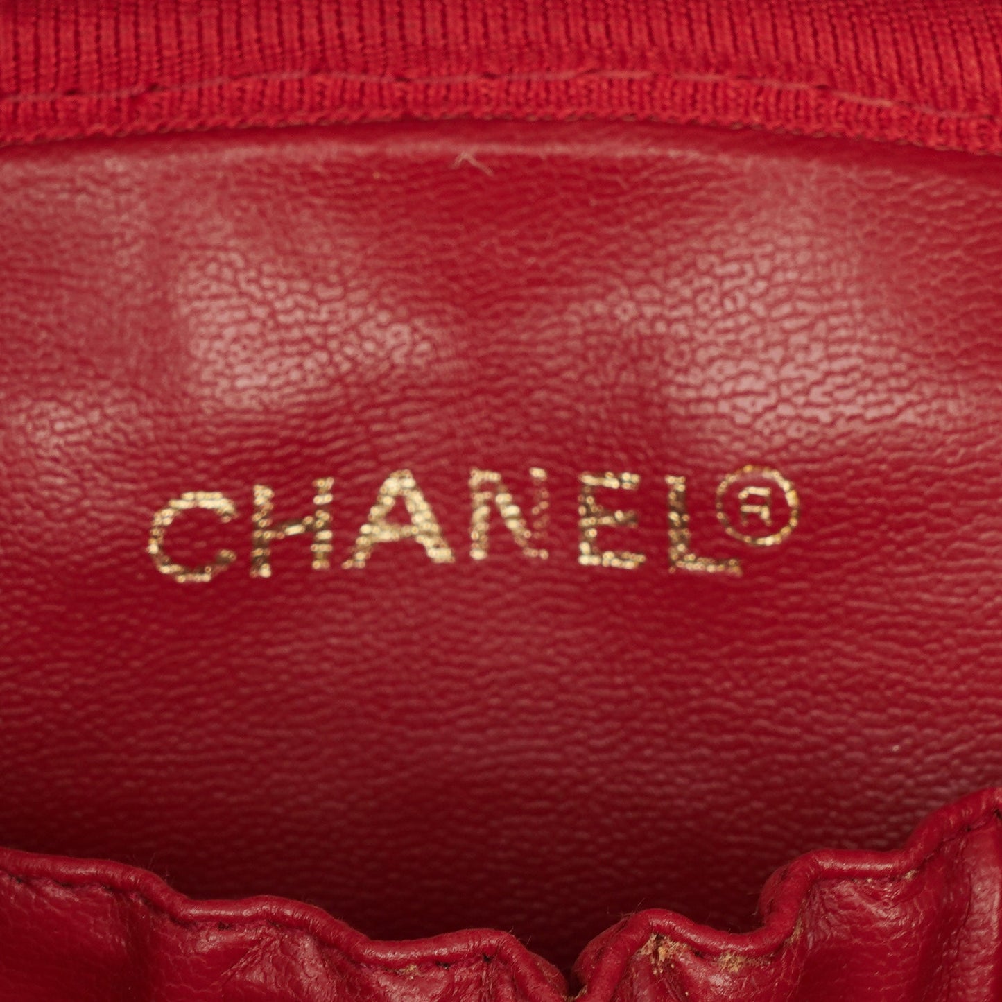 Chanel Red Leather Vanity Case