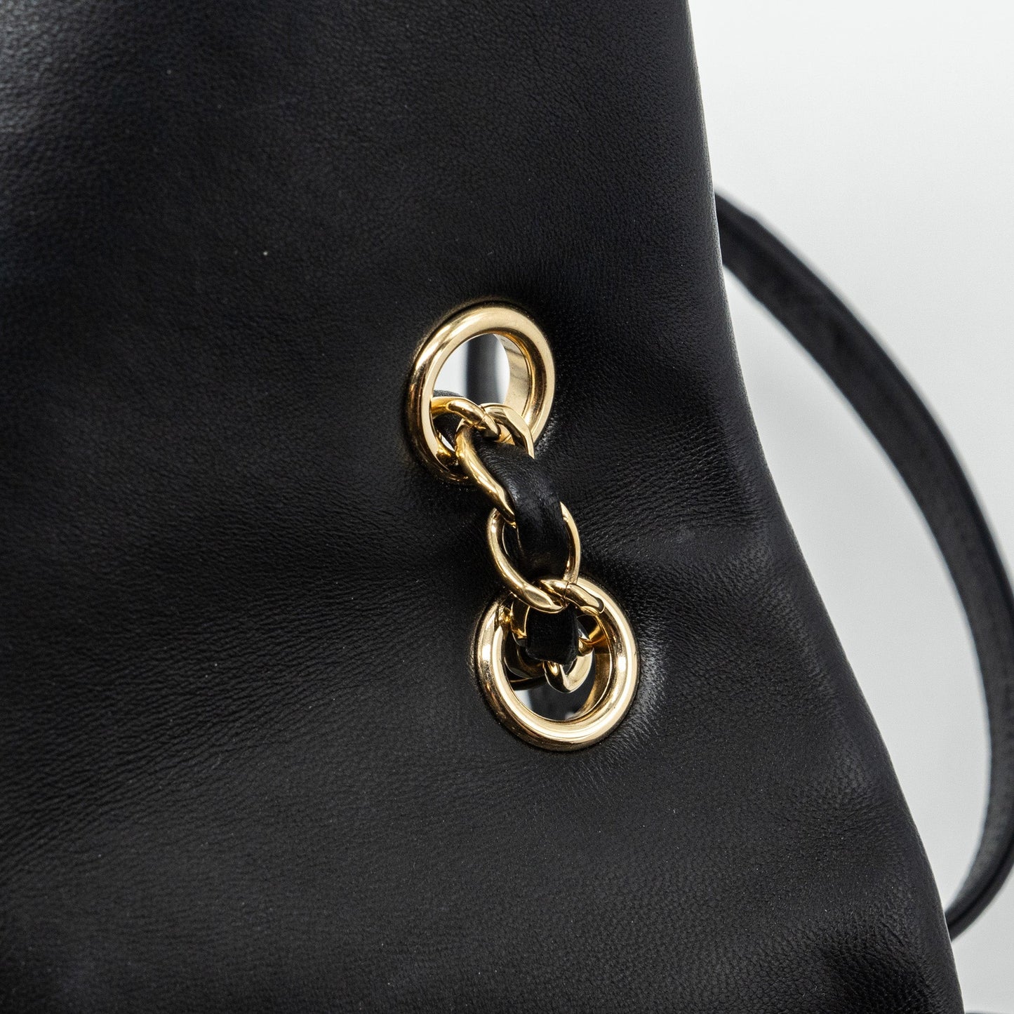 Chanel quilted flap backpack lambskin black