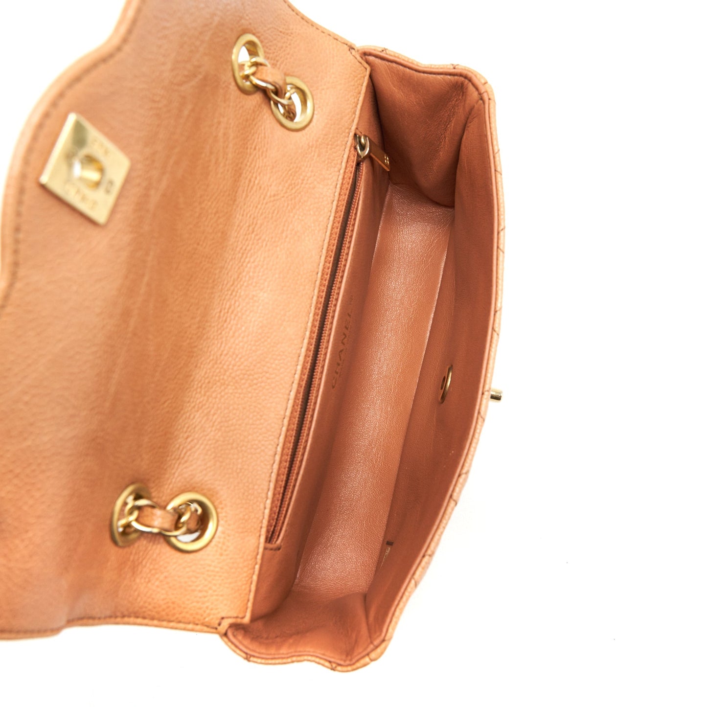 Chanel Seasonal Flap Bag Grained Calfskin Pink