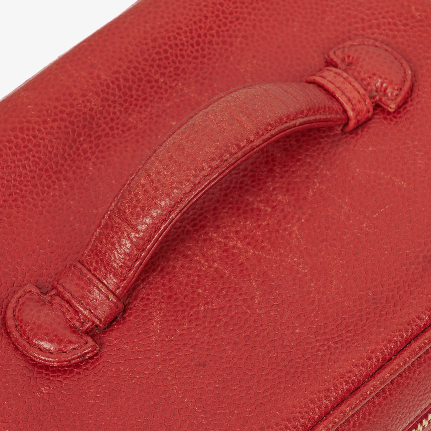 Chanel Red Leather Vanity Case