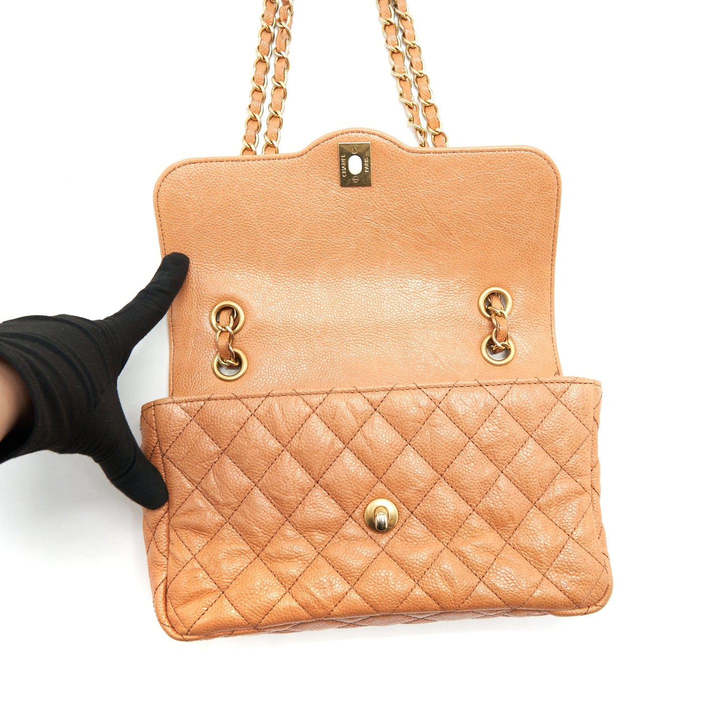 Chanel Seasonal Flap Bag Grained Calfskin Pink