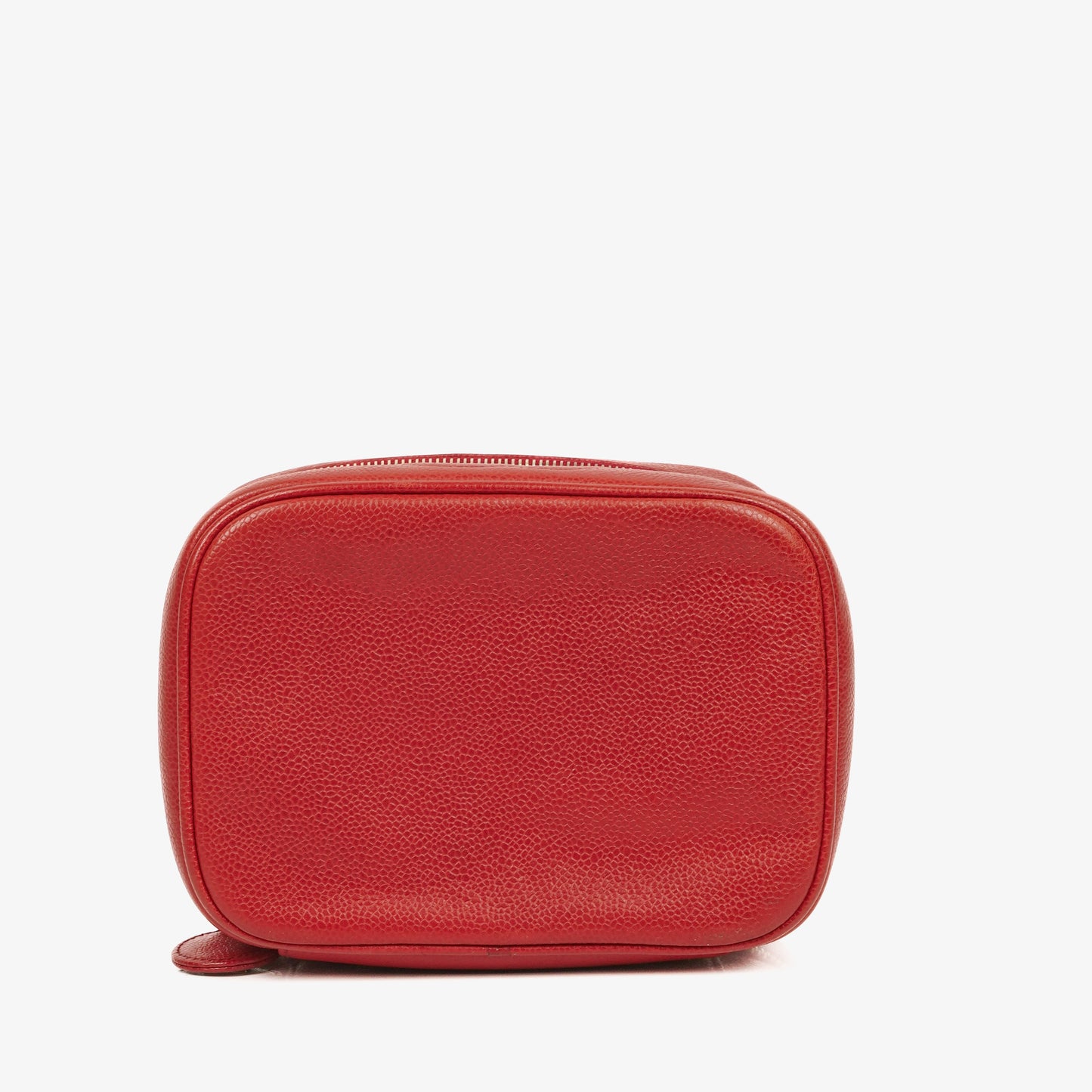 Chanel Red Leather Vanity Case