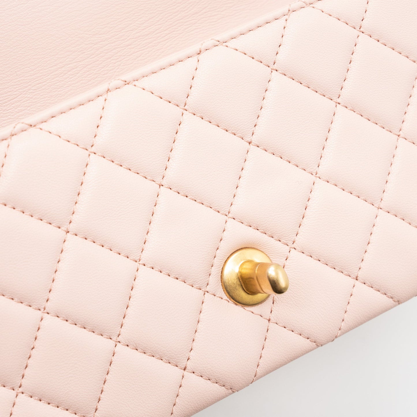 Chanel 23K pearl crush mini rectangular flap bag lambskin light pink  (Microchip)