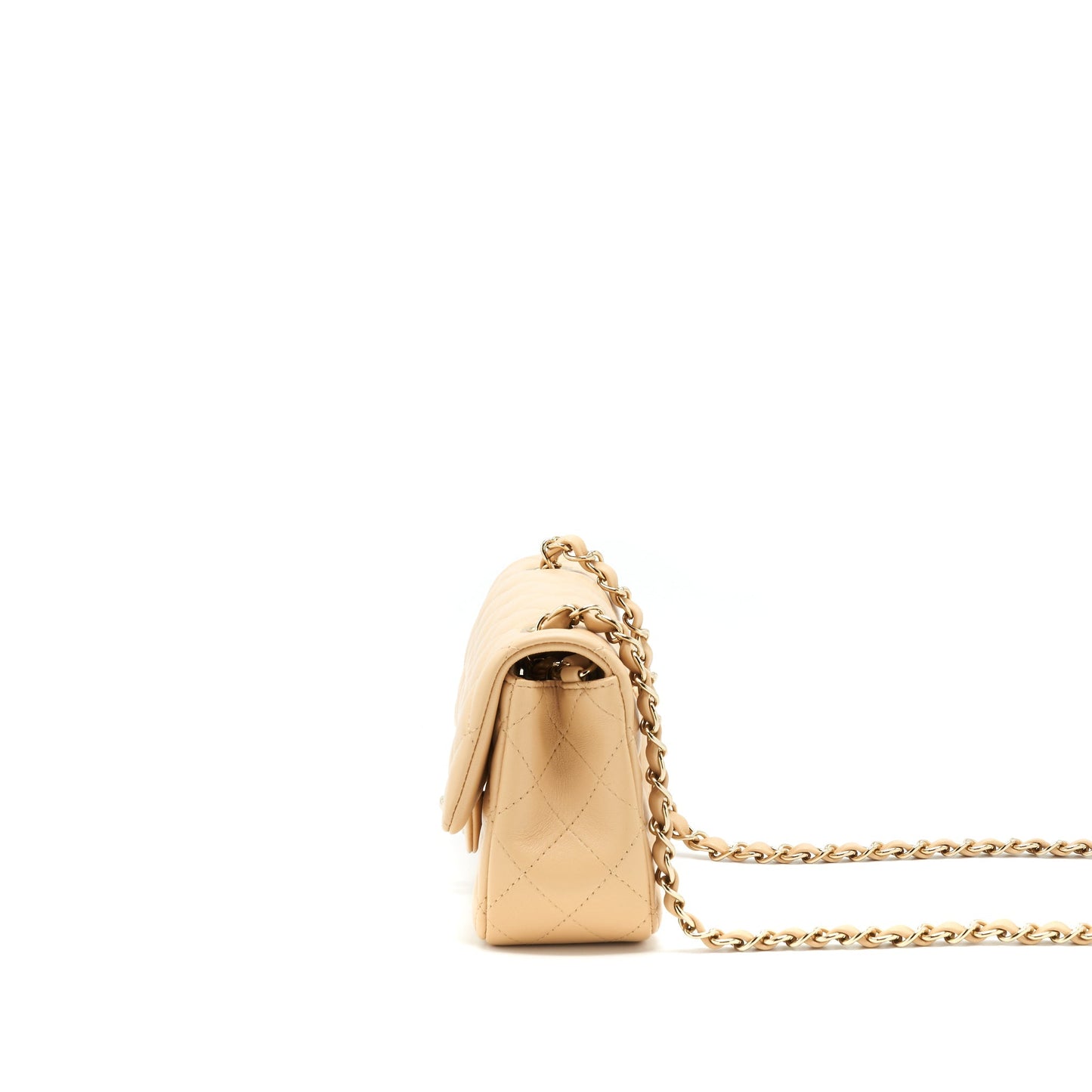 Chanel 22C Mini Rectangular Flap Bag Lambskin Beige L