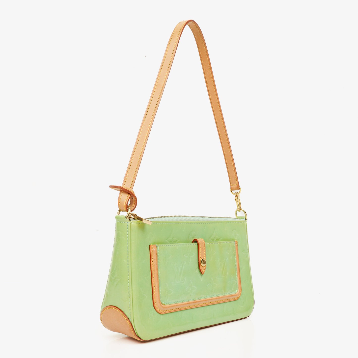 Louis Vuitton Mallory Square Monogram Peppermint Vernis Shouder Bag