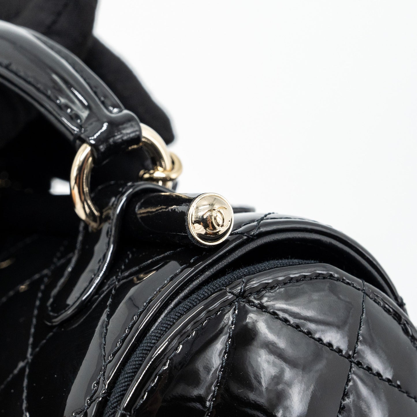 Chanel Small Trendy CC Dual Flap Bag patent black L (microchip)