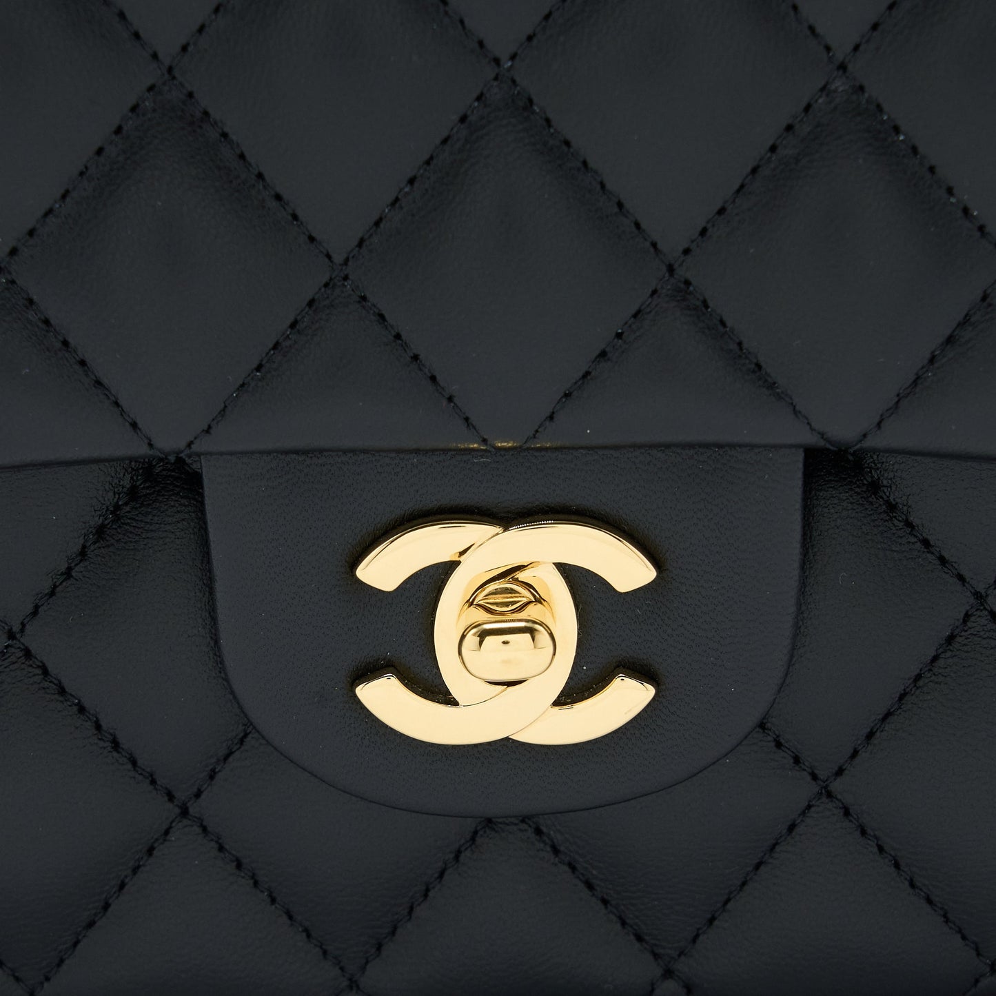 Chanel Medium Classic Double Flap Bag Lambskin Black