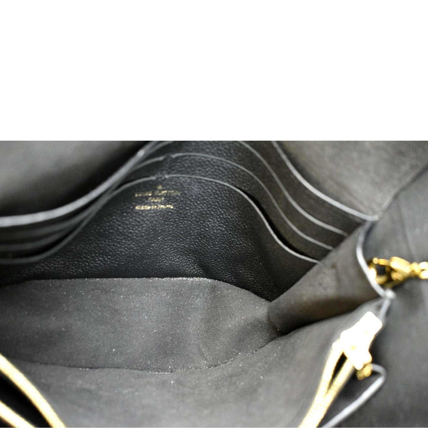 LOUIS VUITTON Vavin Monogram Empreinte Chain Shoulder Bag Black