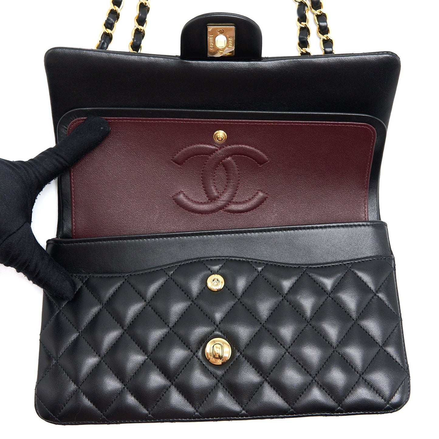 Chanel Medium Classic Double Flap Bag Lambskin Black