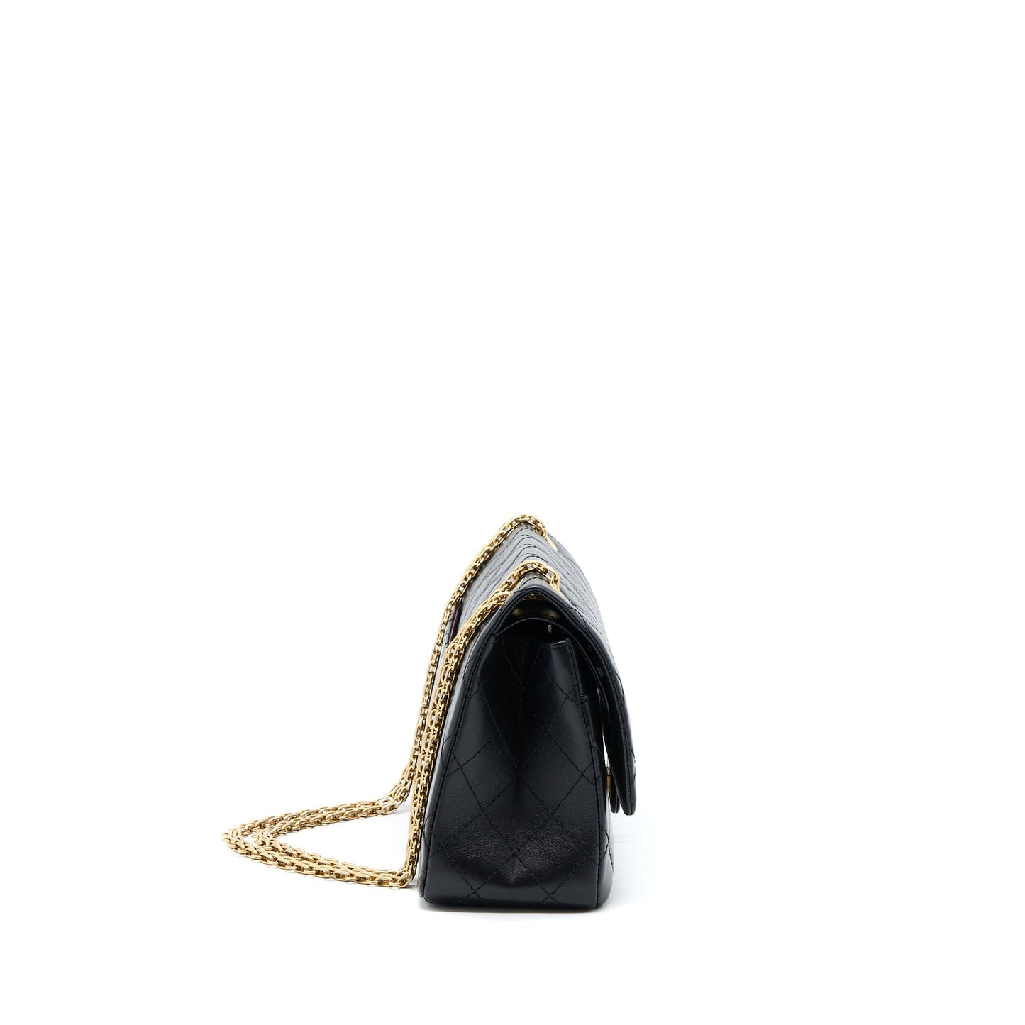 Chanel 2.55 Reissue 226 Aged Calfskin Black Brushed  (Microchip)