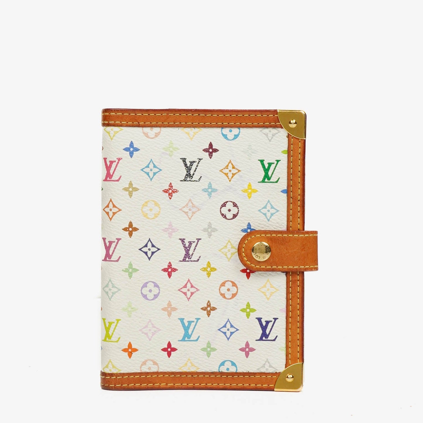 Louis Vuitton x Takashi Murakami White Monogram Multicolore Small Agenda/Notebook Cover