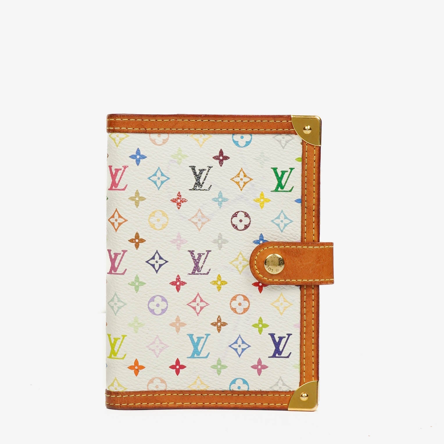 Louis Vuitton x Takashi Murakami White Monogram Multicolore Small Agenda/Notebook Cover