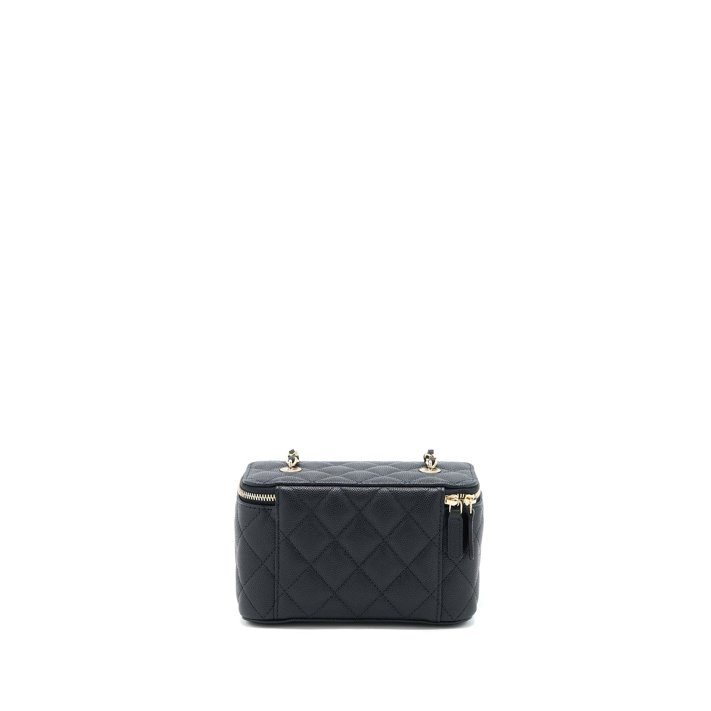 Chanel 23C Long Vanity With Chain Caviar Black L