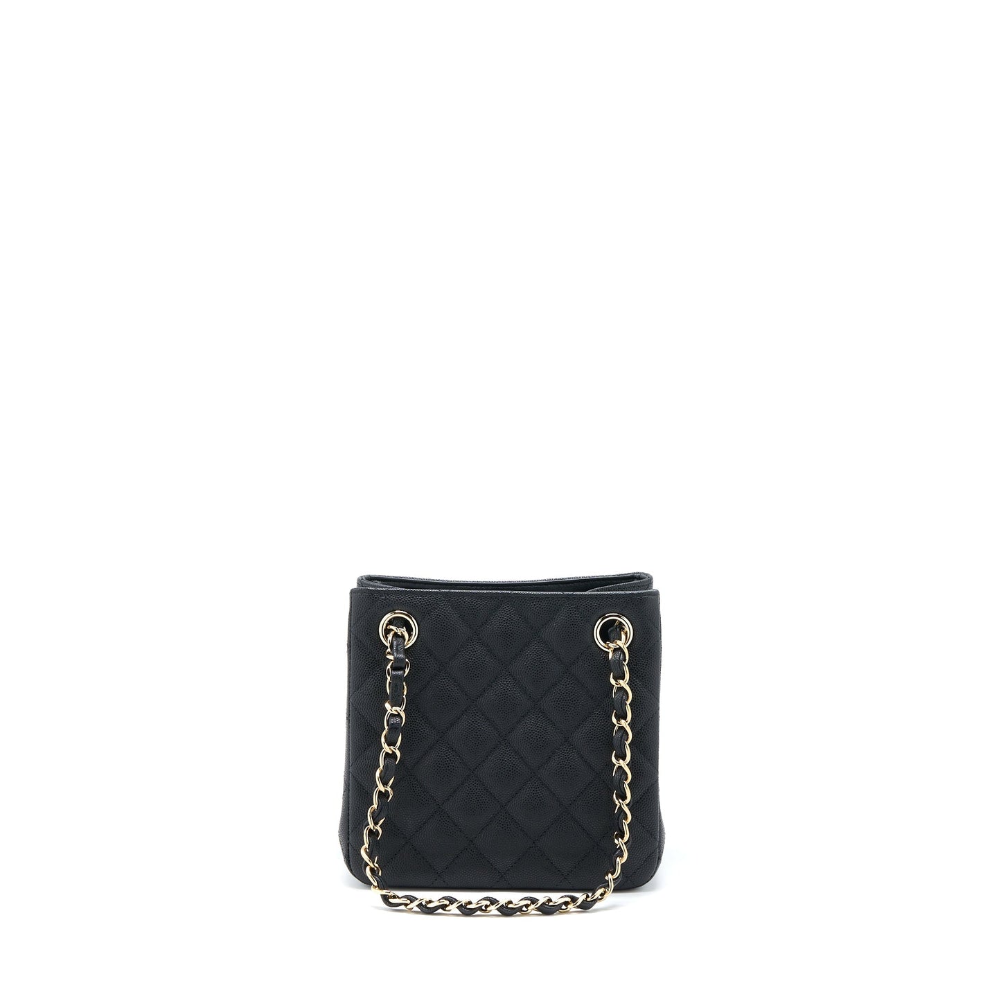 Chanel 22S Mini Bucket Bag Caviar Black L (Microchip)