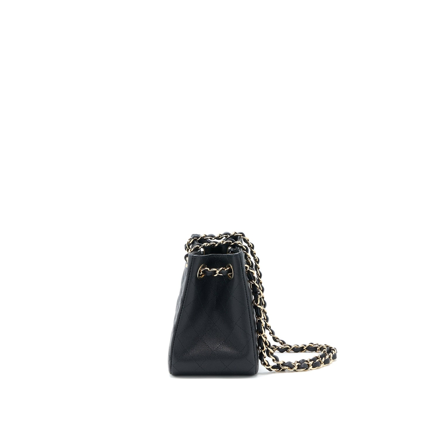 Chanel 22S Mini Bucket Bag Caviar Black L (Microchip)