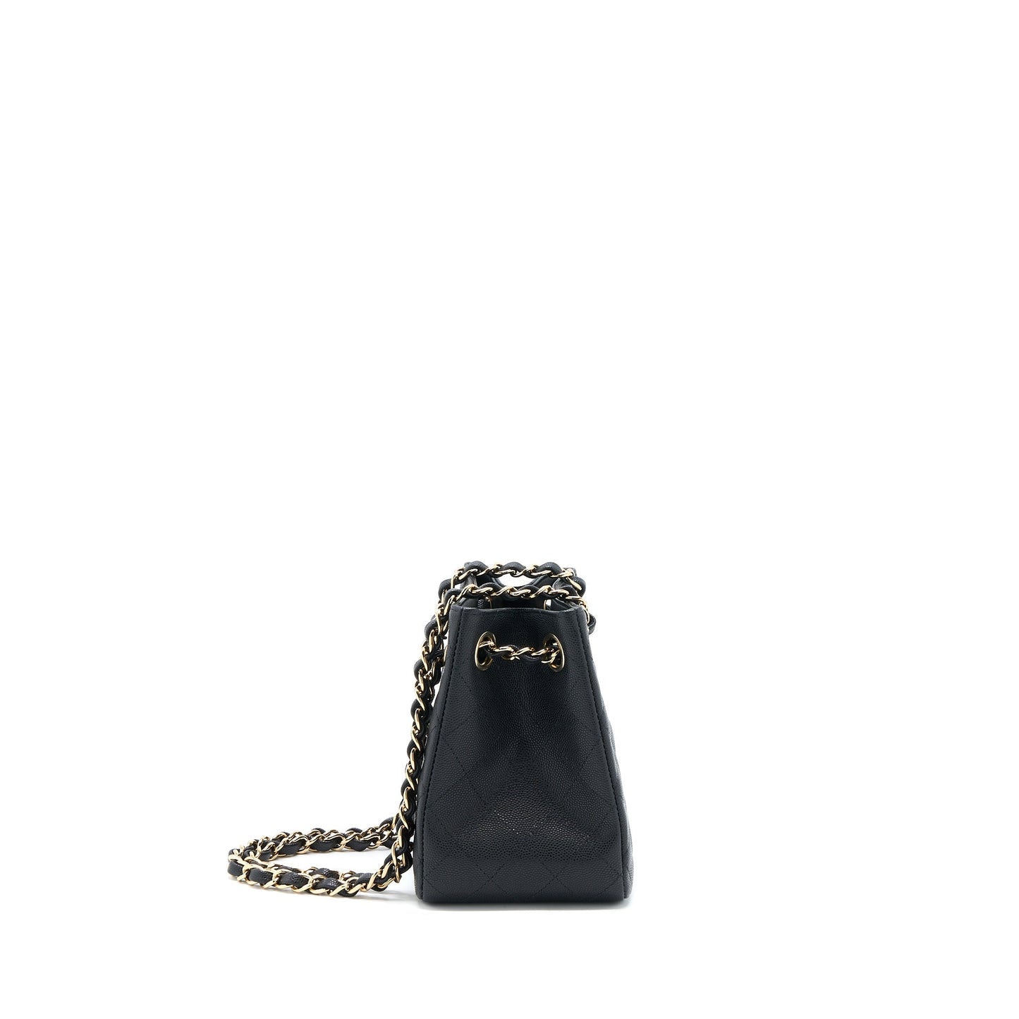 Chanel 22S Mini Bucket Bag Caviar Black L (Microchip)