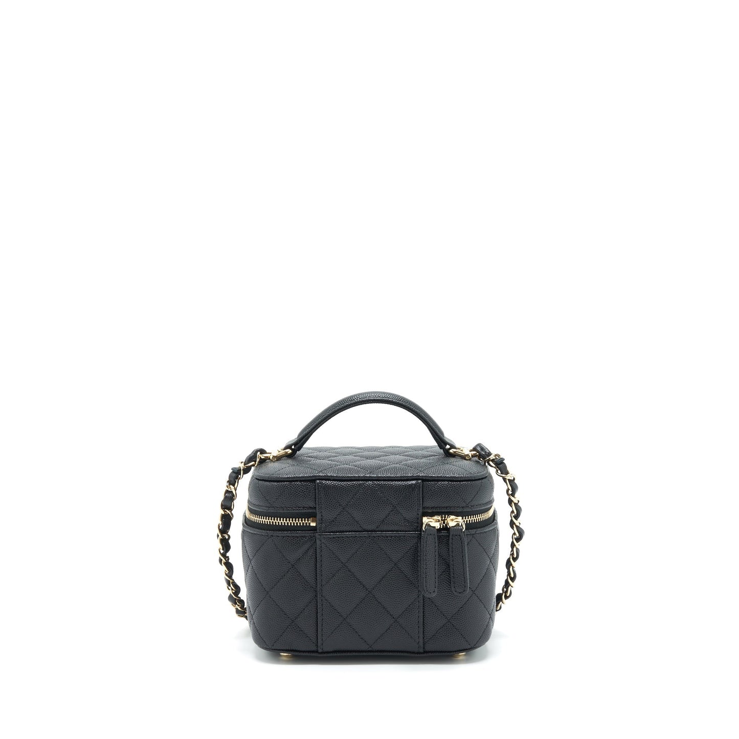Chanel 22S Top Handle Vanity Caviar Black L