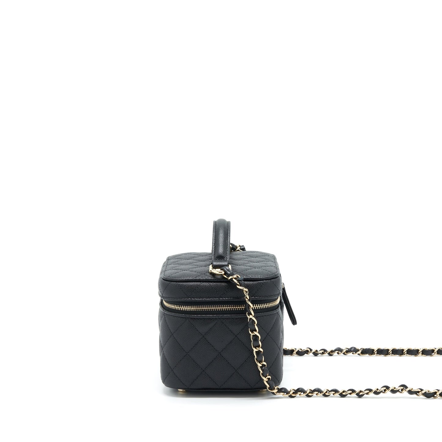 Chanel 22S Top Handle Vanity Caviar Black L