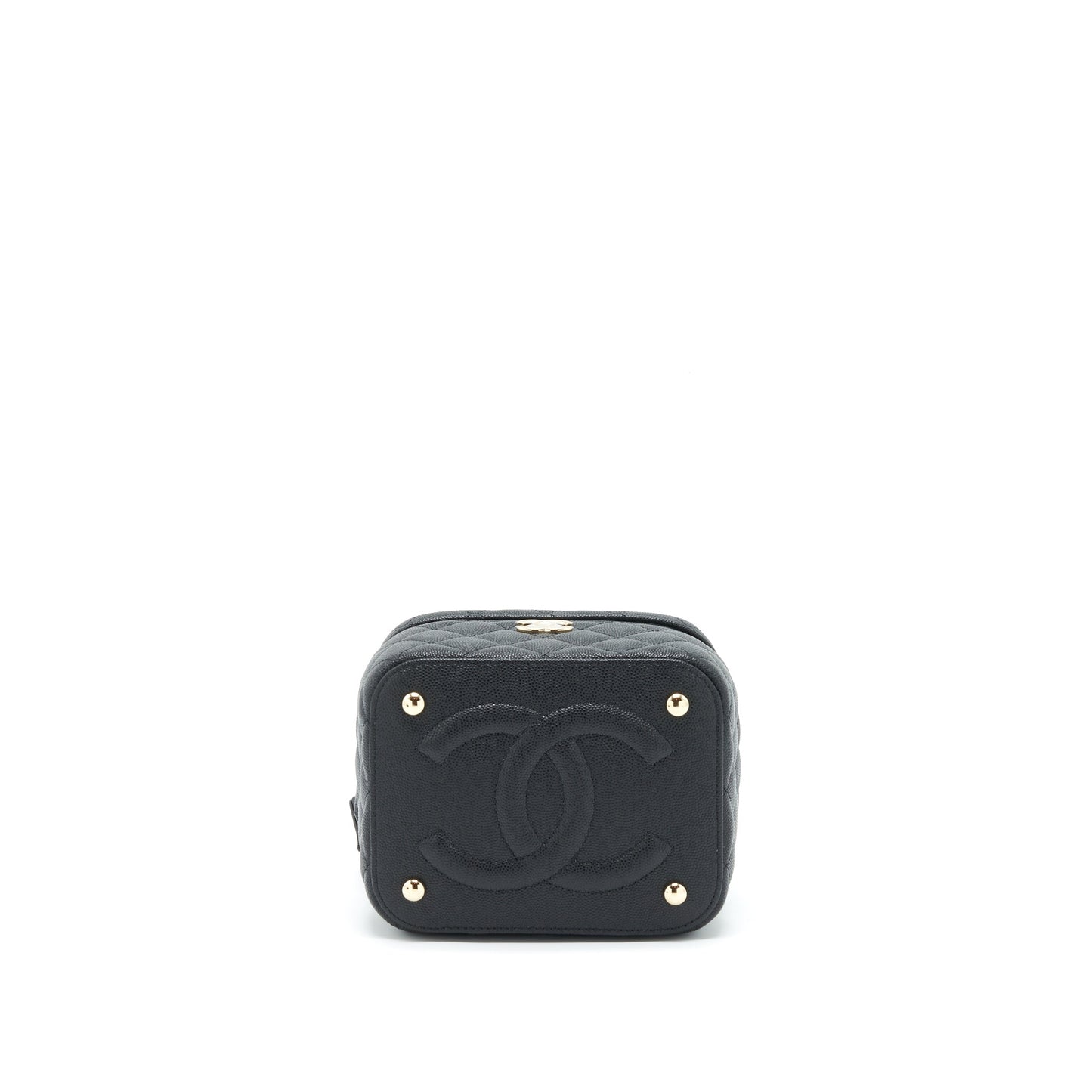 Chanel 22S Top Handle Vanity Caviar Black L