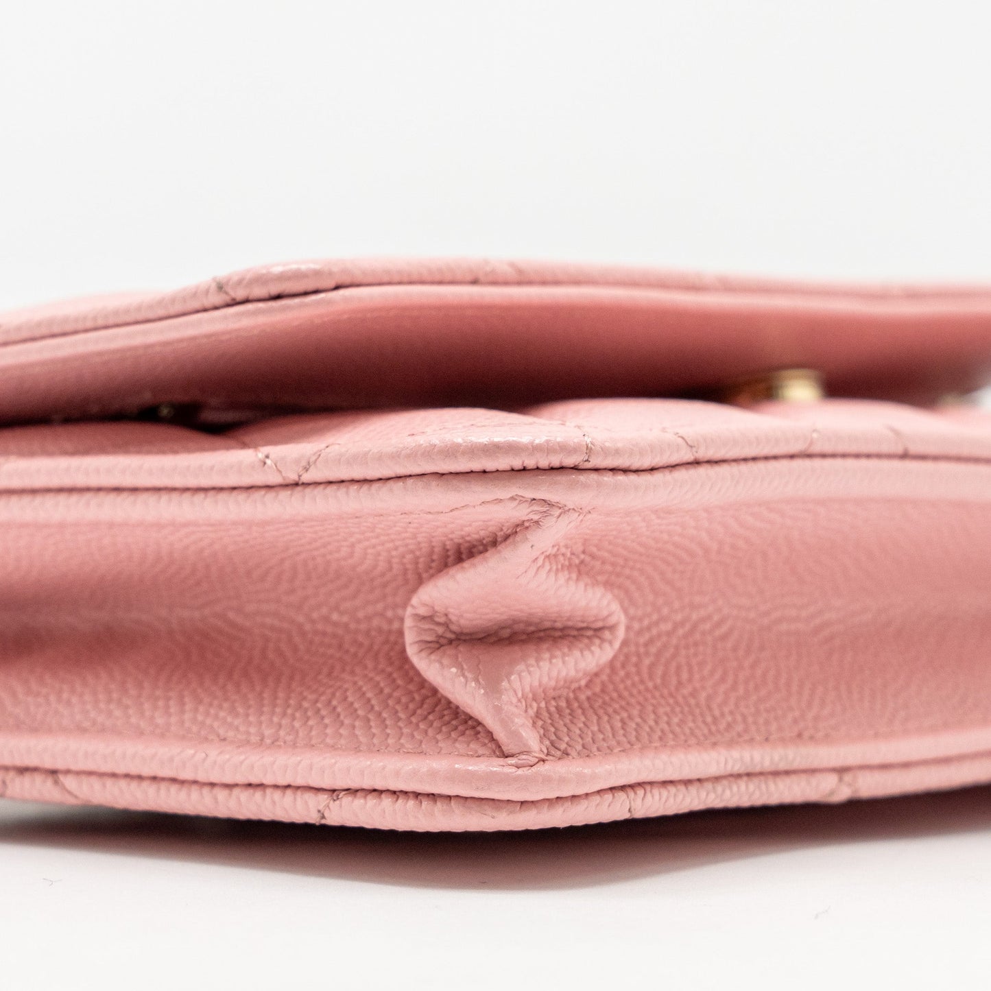 Chanel Classic Wallet on Chain Caviar Pink L (Microchip)