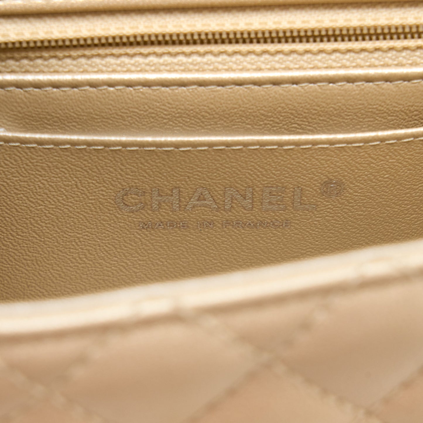 Chanel 2.55 Mini Reissue Flap Bag Lambskin Light Beige Ruthenium Hardware