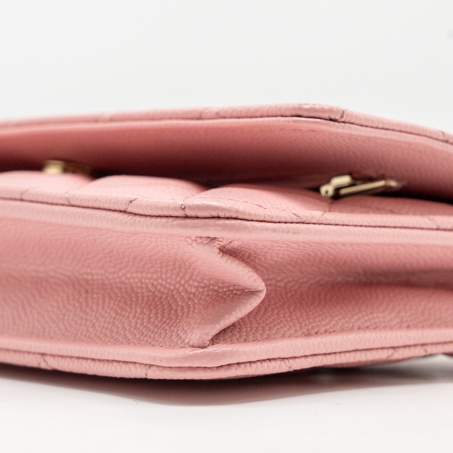 Chanel Classic Wallet on Chain Caviar Pink L (Microchip)