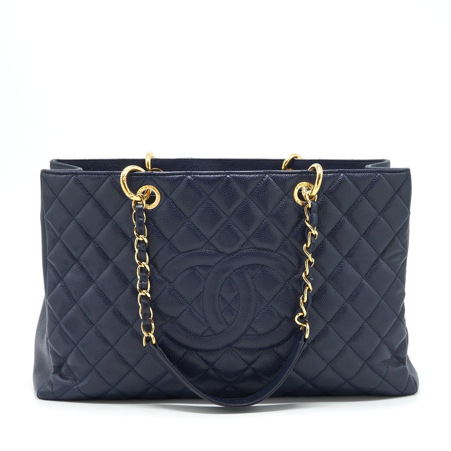 Chanel Grand Shopping Tote XL Caviar Navy Blue