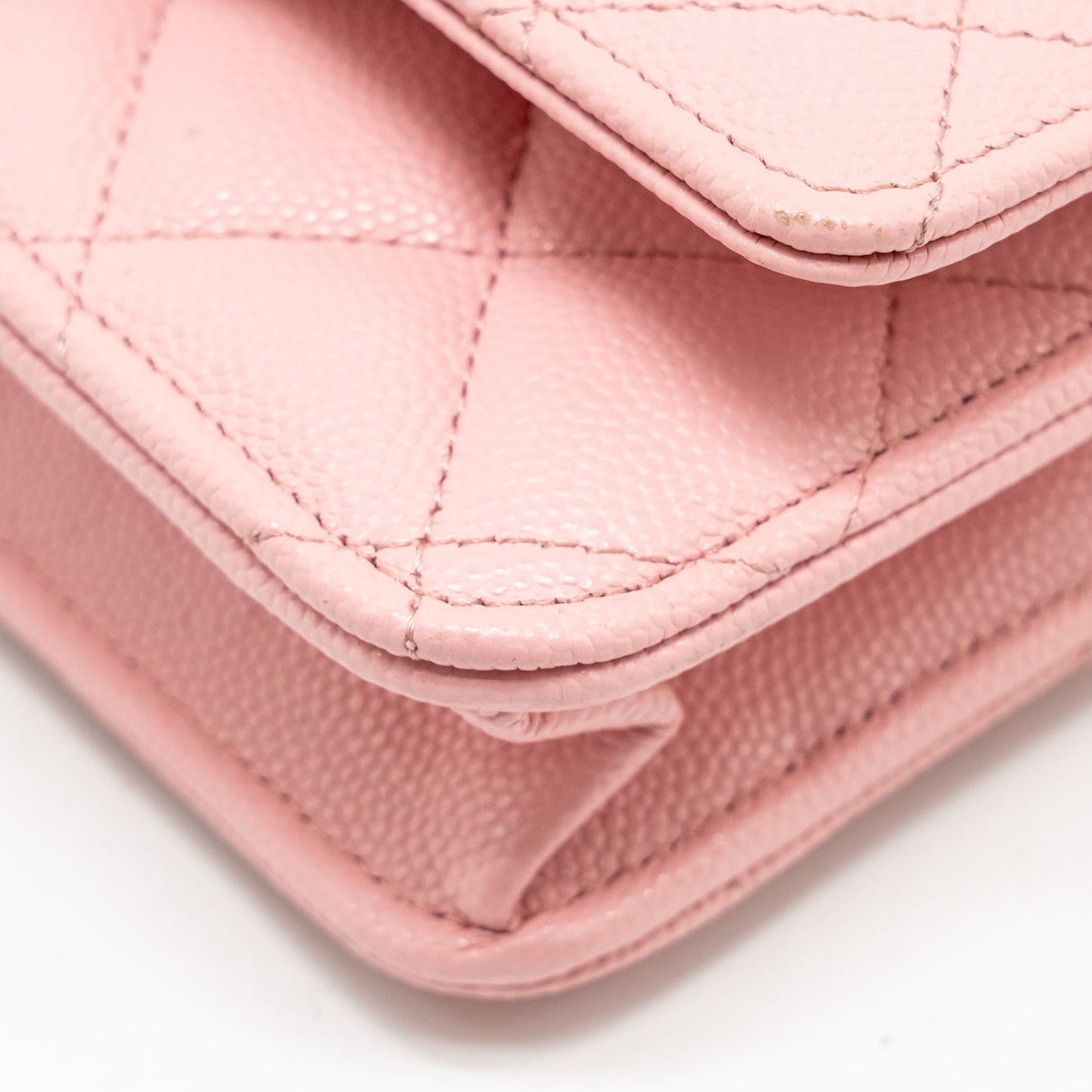 Chanel Classic Wallet on Chain Caviar Pink L (Microchip)