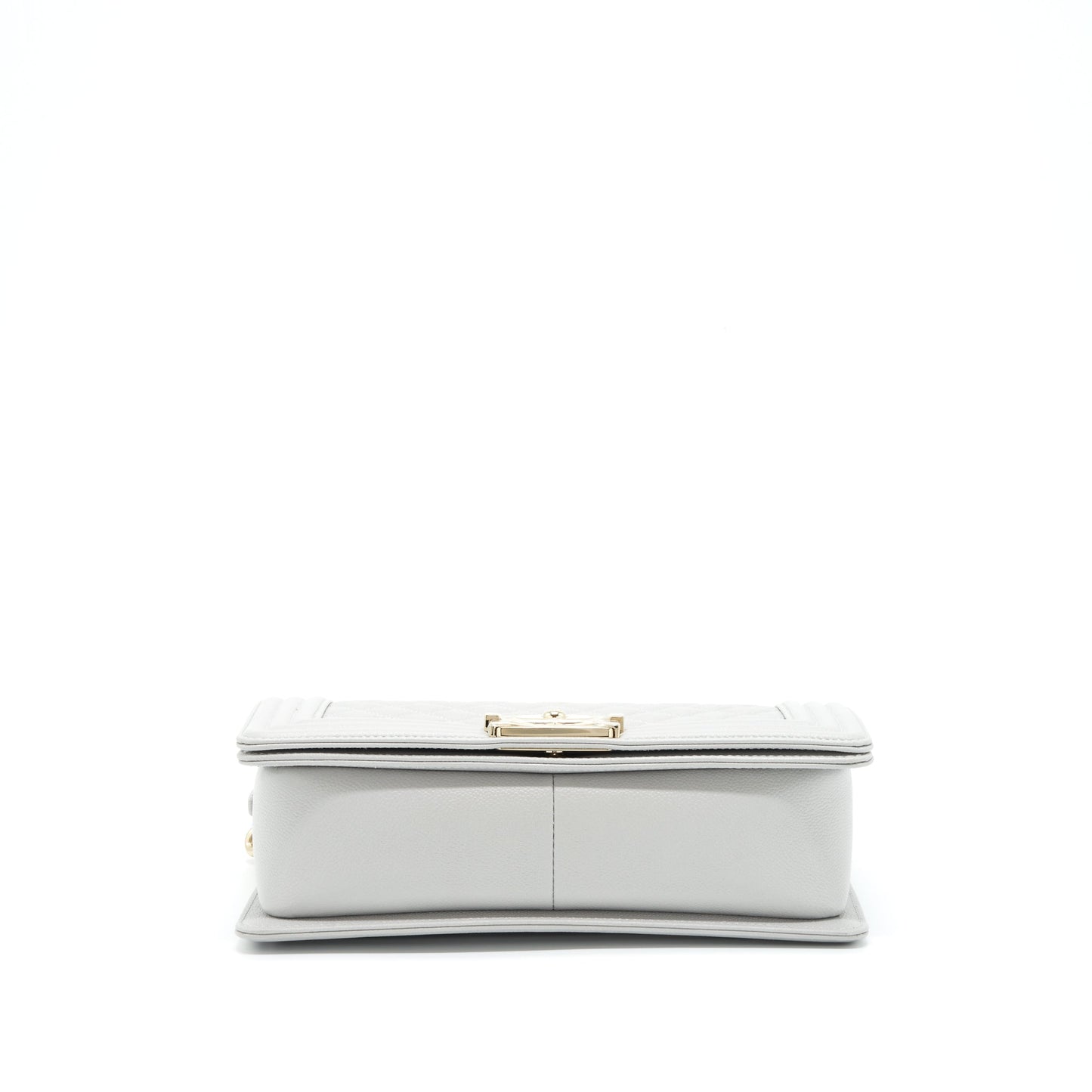 Chanel Medium Boy Bag Caviar Light Grey