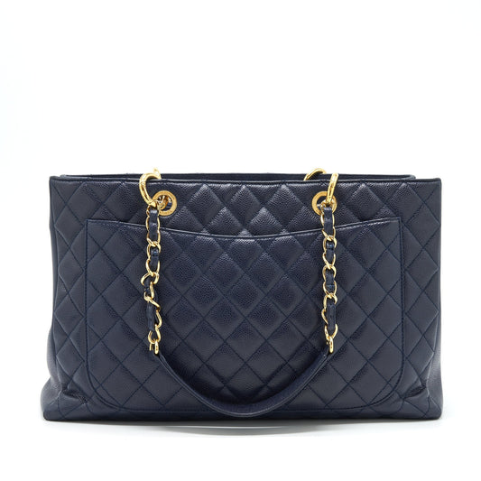Chanel Grand Shopping Tote XL Caviar Navy Blue