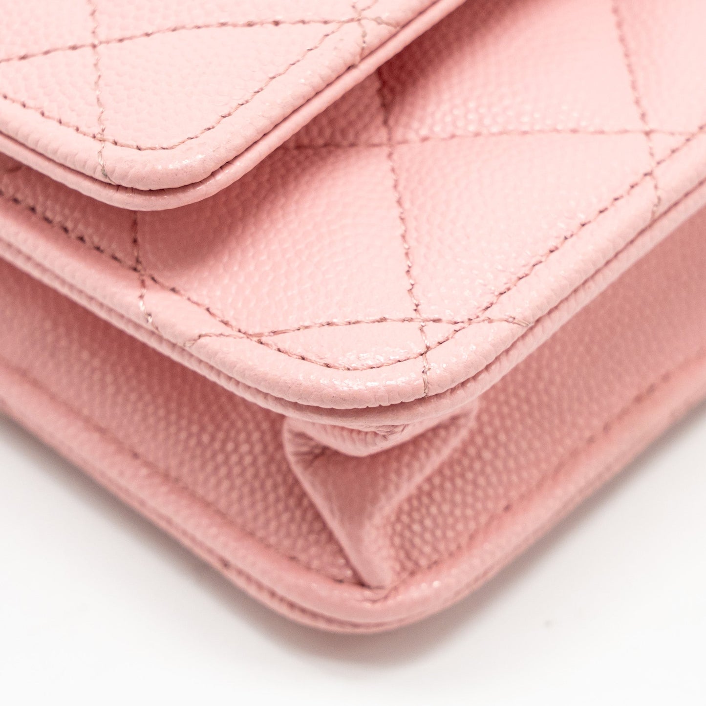 Chanel Classic Wallet on Chain Caviar Pink L (Microchip)