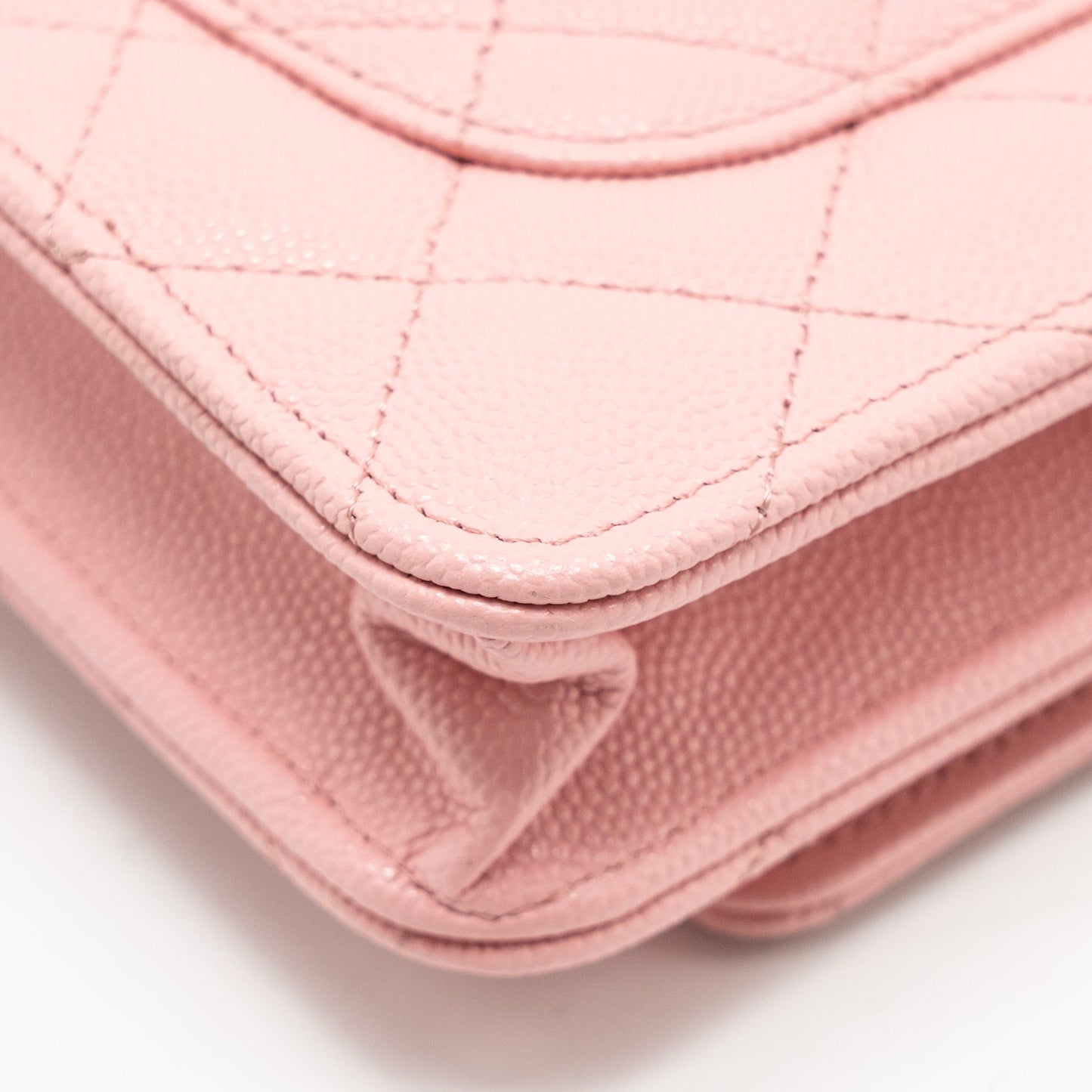 Chanel Classic Wallet on Chain Caviar Pink L (Microchip)