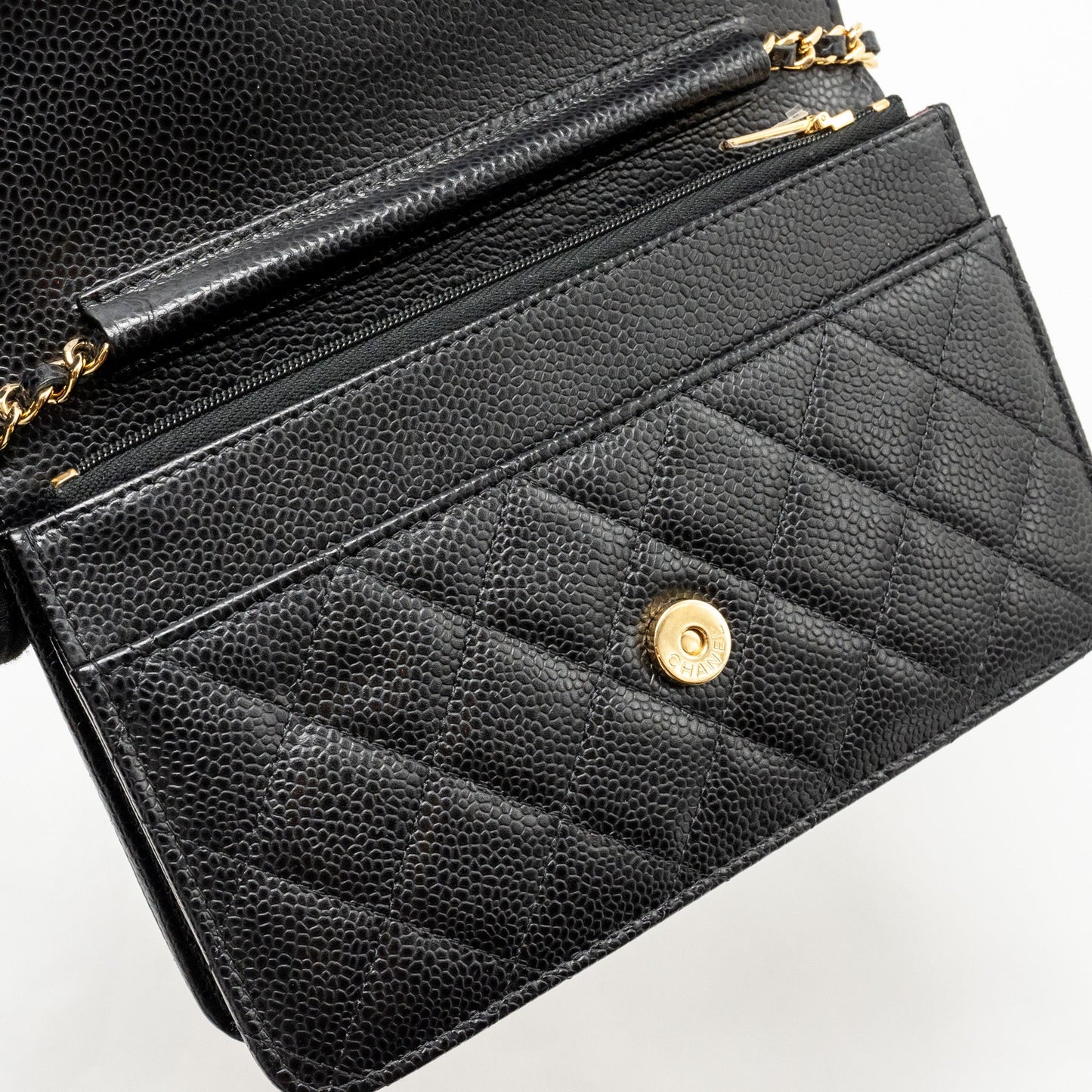 CHANEL Classic Wallet On Chain Caviar Black
