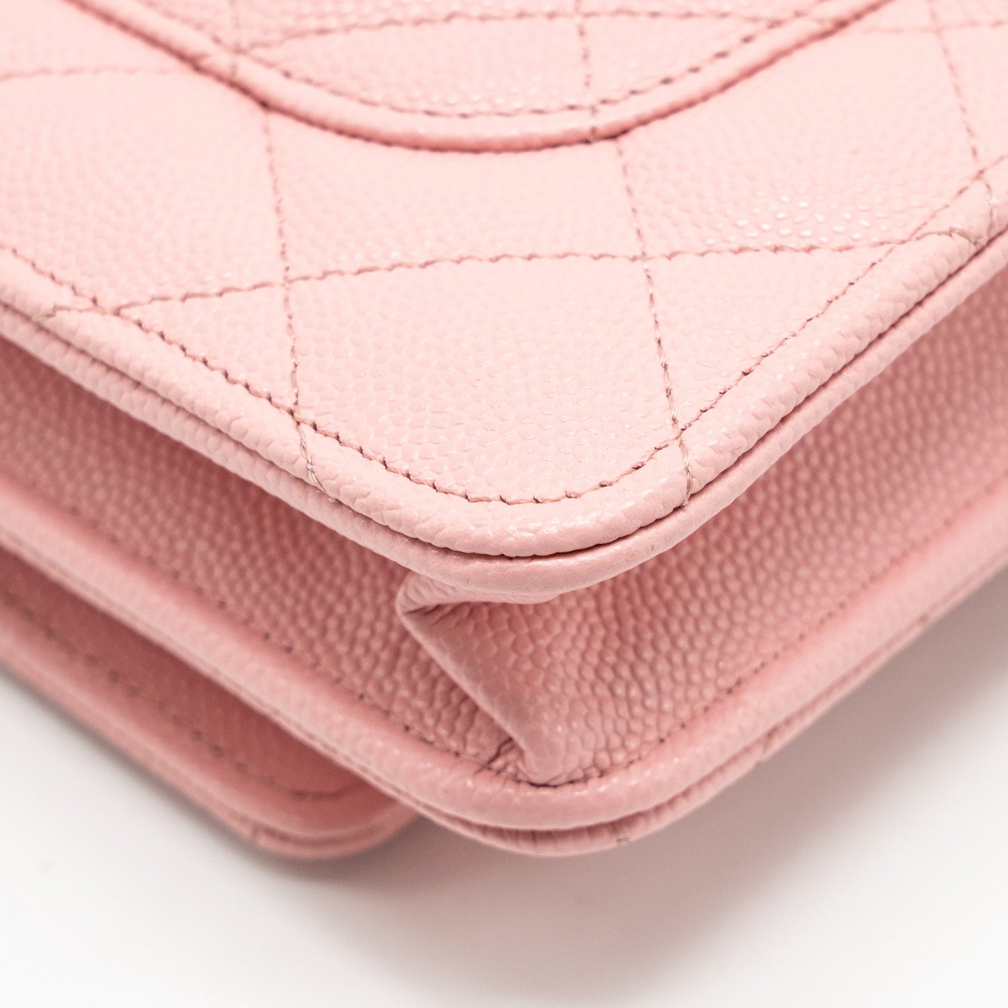 Chanel Classic Wallet on Chain Caviar Pink L (Microchip)