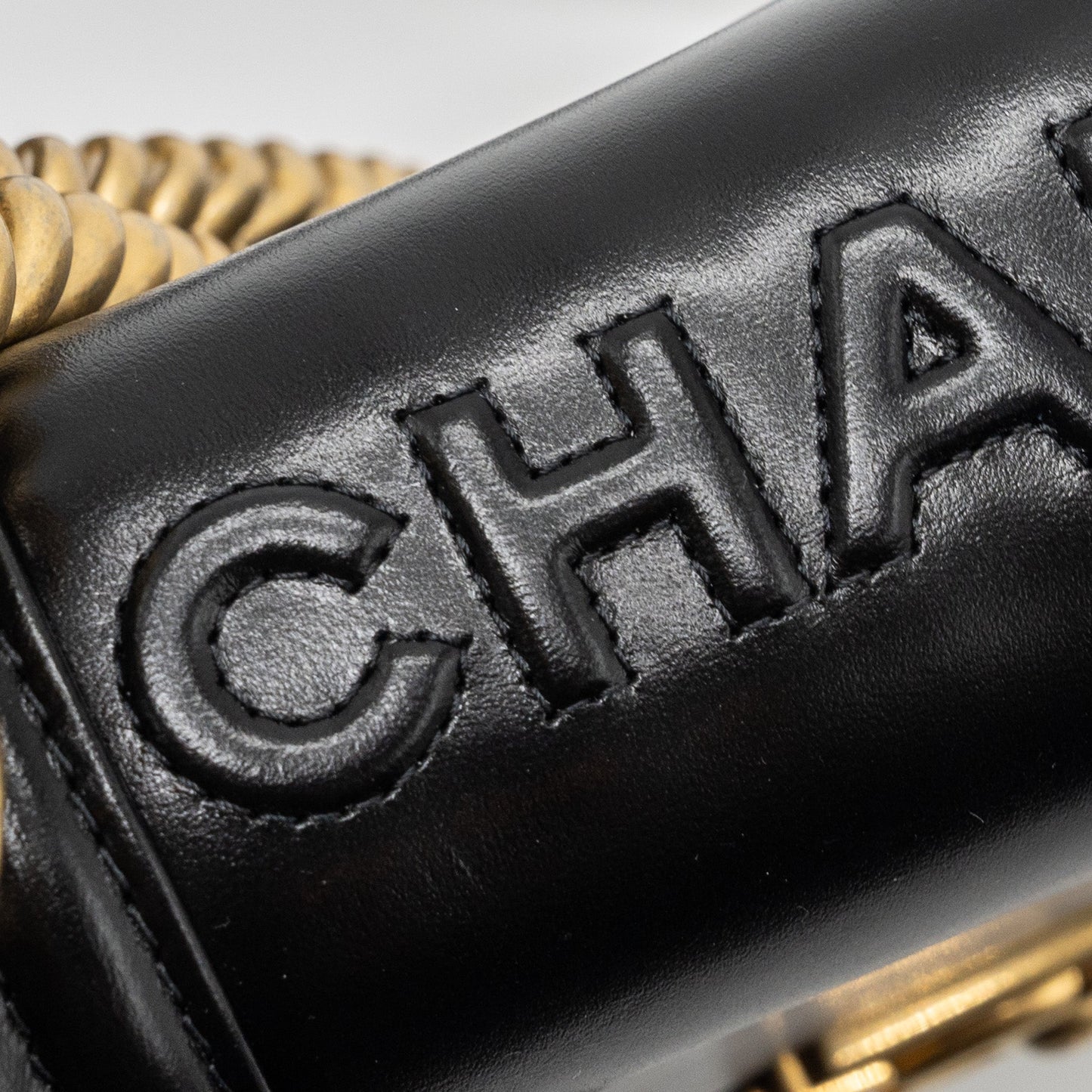 Chanel mini square boy bag limited edition calfskin black  (microchip)