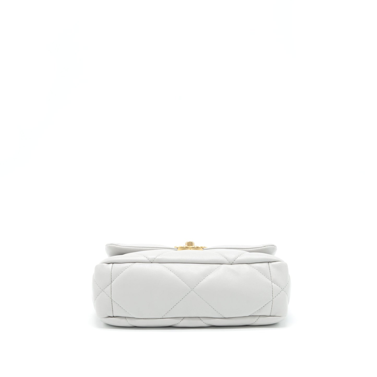 Chanel Small 19 Bag Lambskin Light Grey With Multicolour Hardware