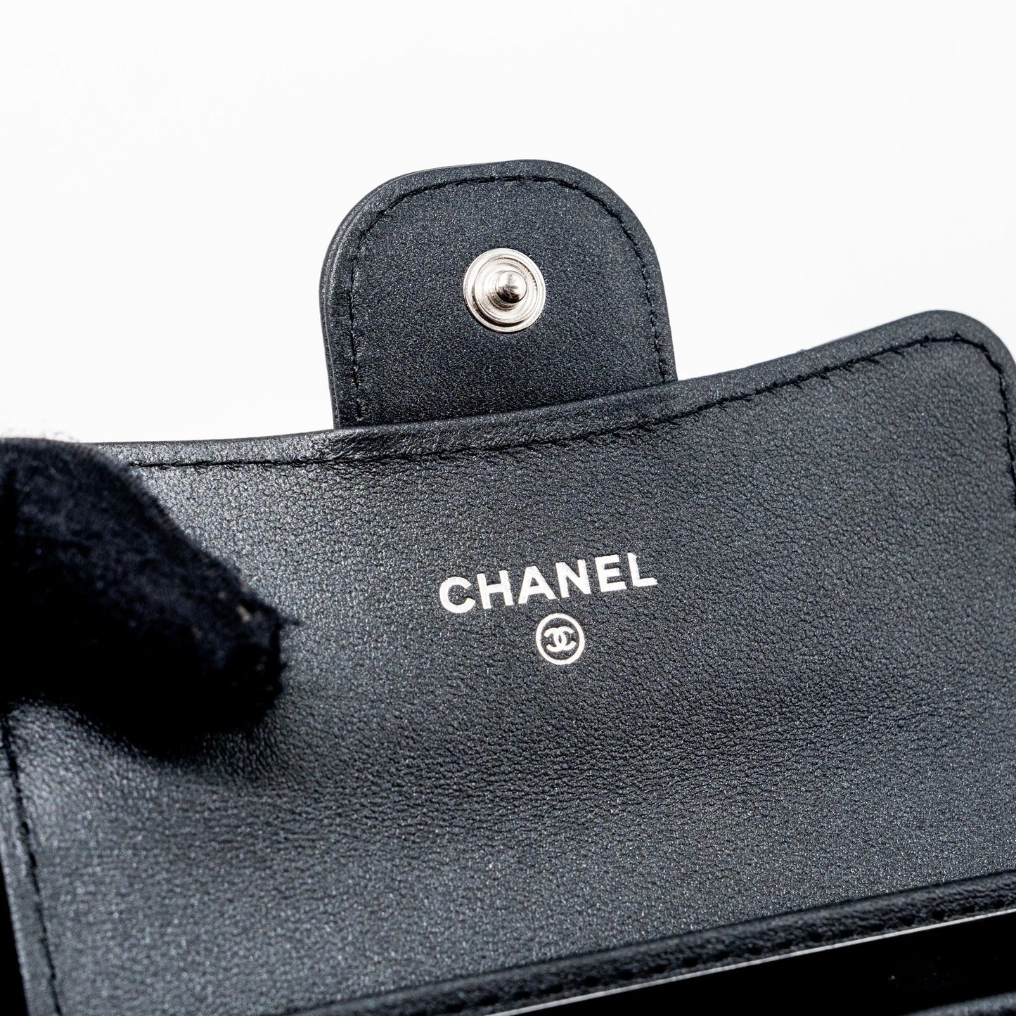 Chanel Classic Flap Card Holder Lambskin So Black  (microchip)