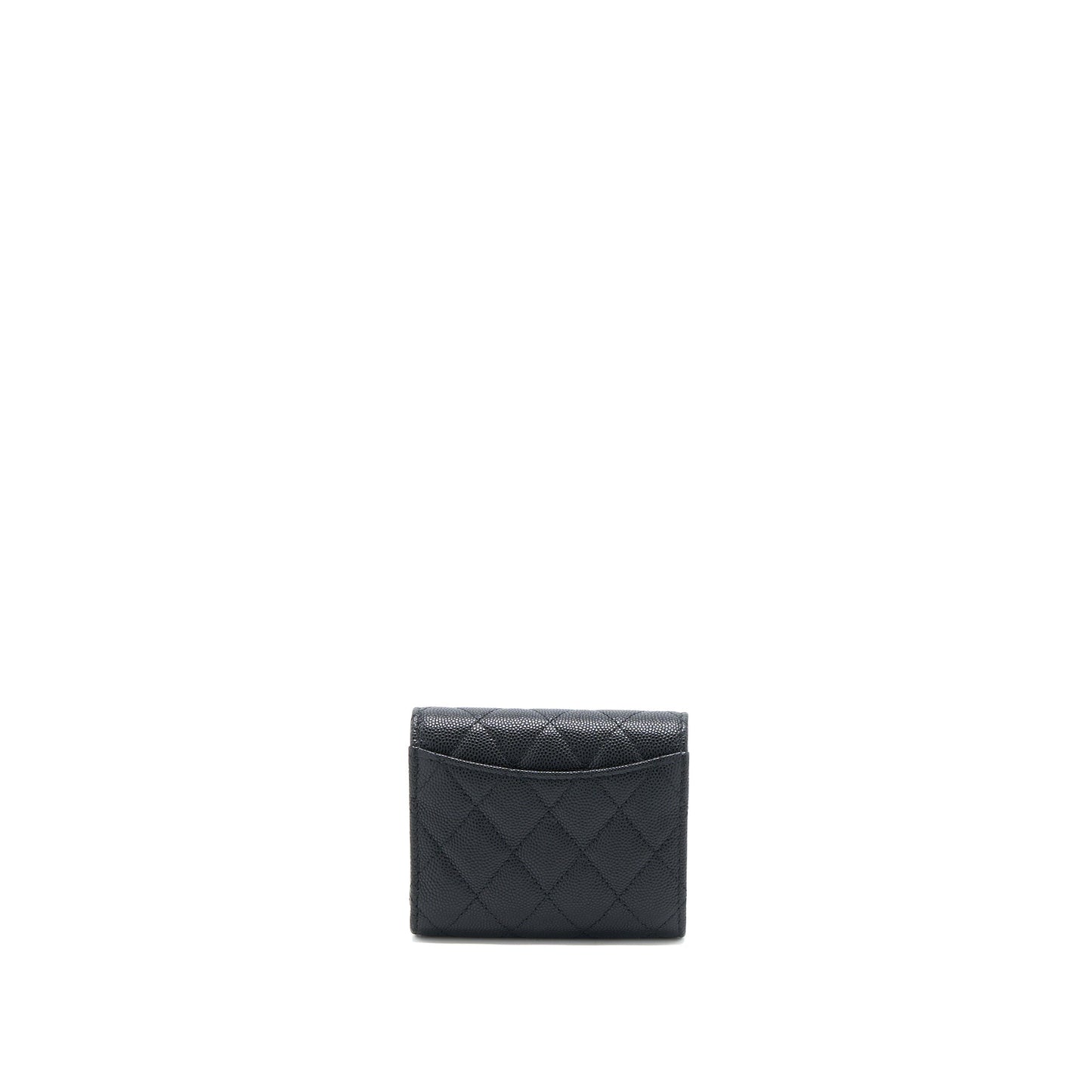 Chanel Classic Flap Compact Wallet Caviar Black L