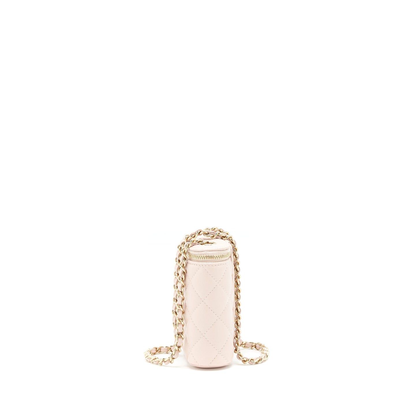 Chanel 21C Vertical Vanity On Chain Caviar Light Pink L