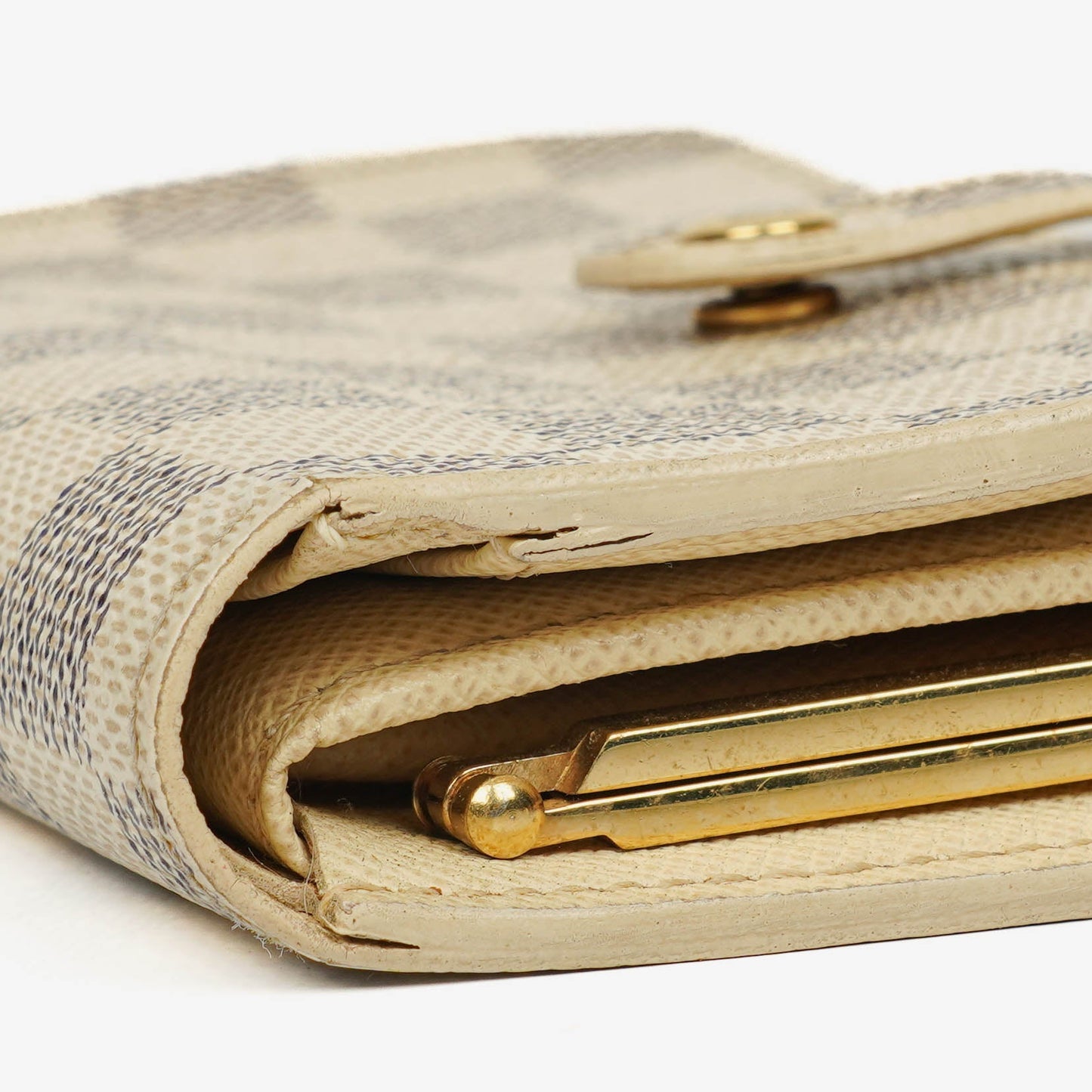 Louis Vuitton Port Feuille Vienoise Damier Azur Canvas French Purse Wallet