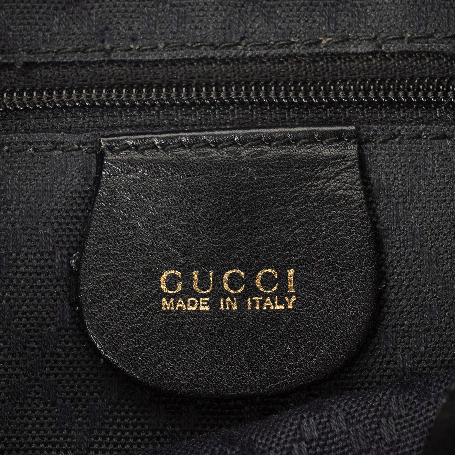 Gucci Vintage Black Leather Bamboo Backpack