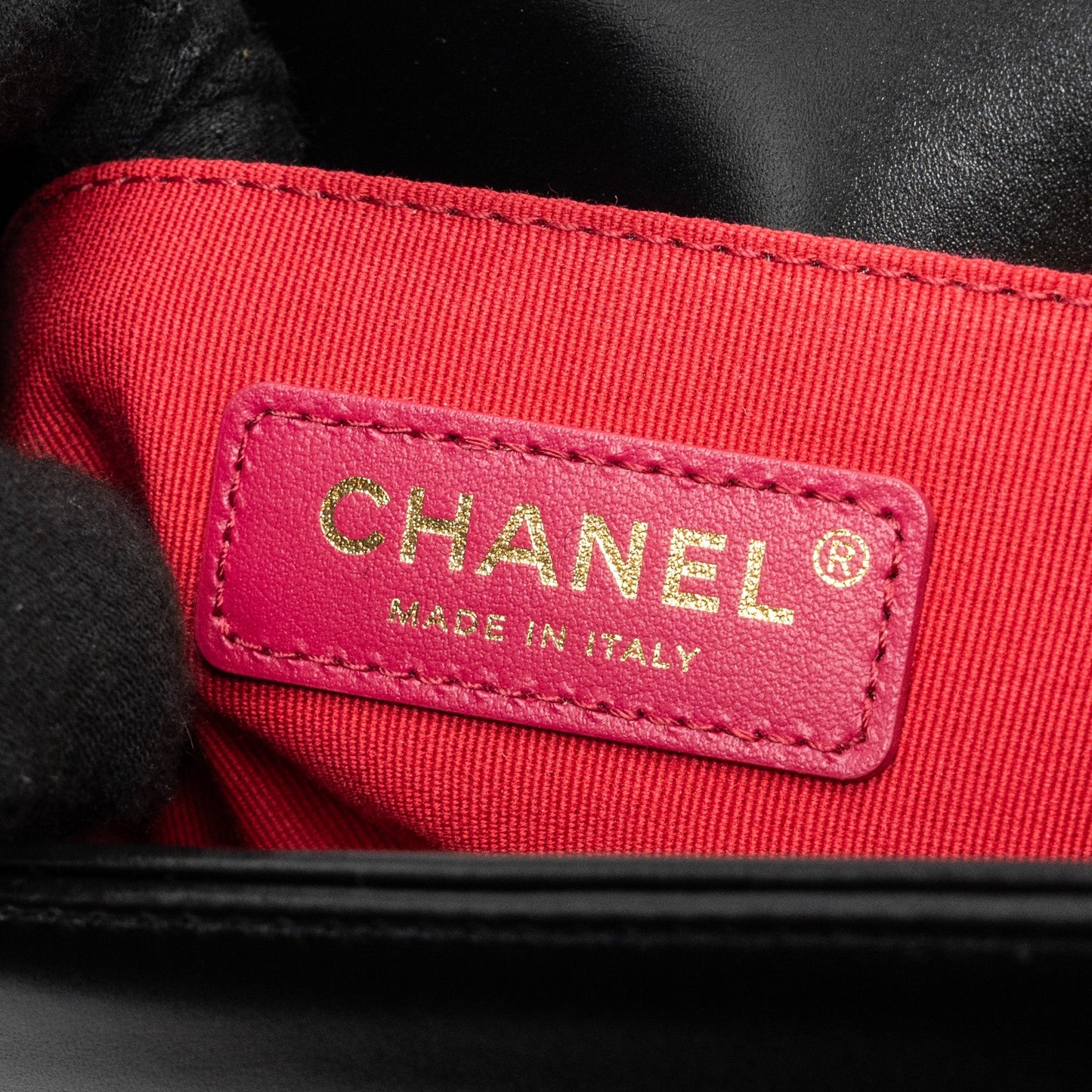 Chanel mini square boy bag limited edition calfskin black  (microchip)