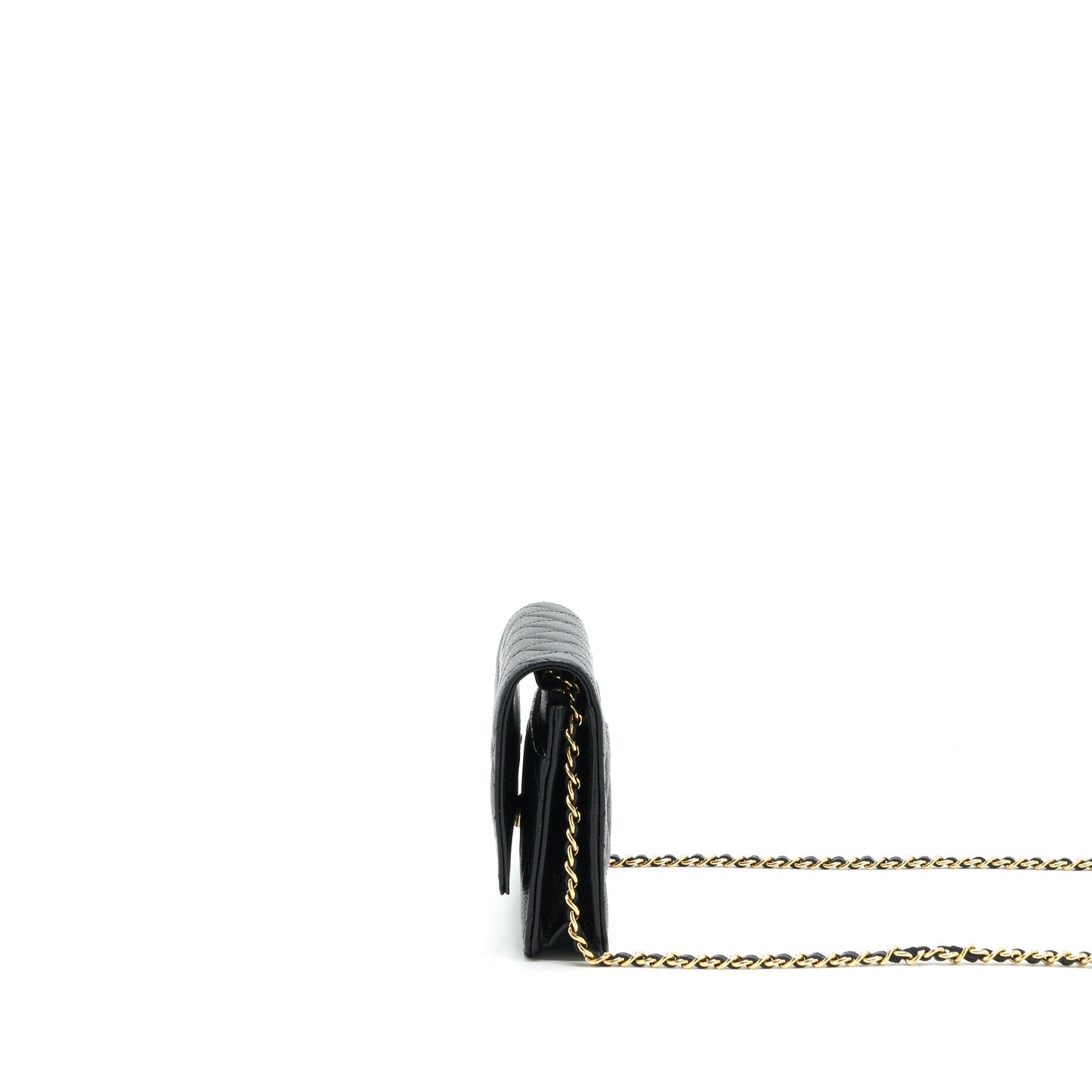 Chanel 22P Classic Wallet On Chain Caviar Black L