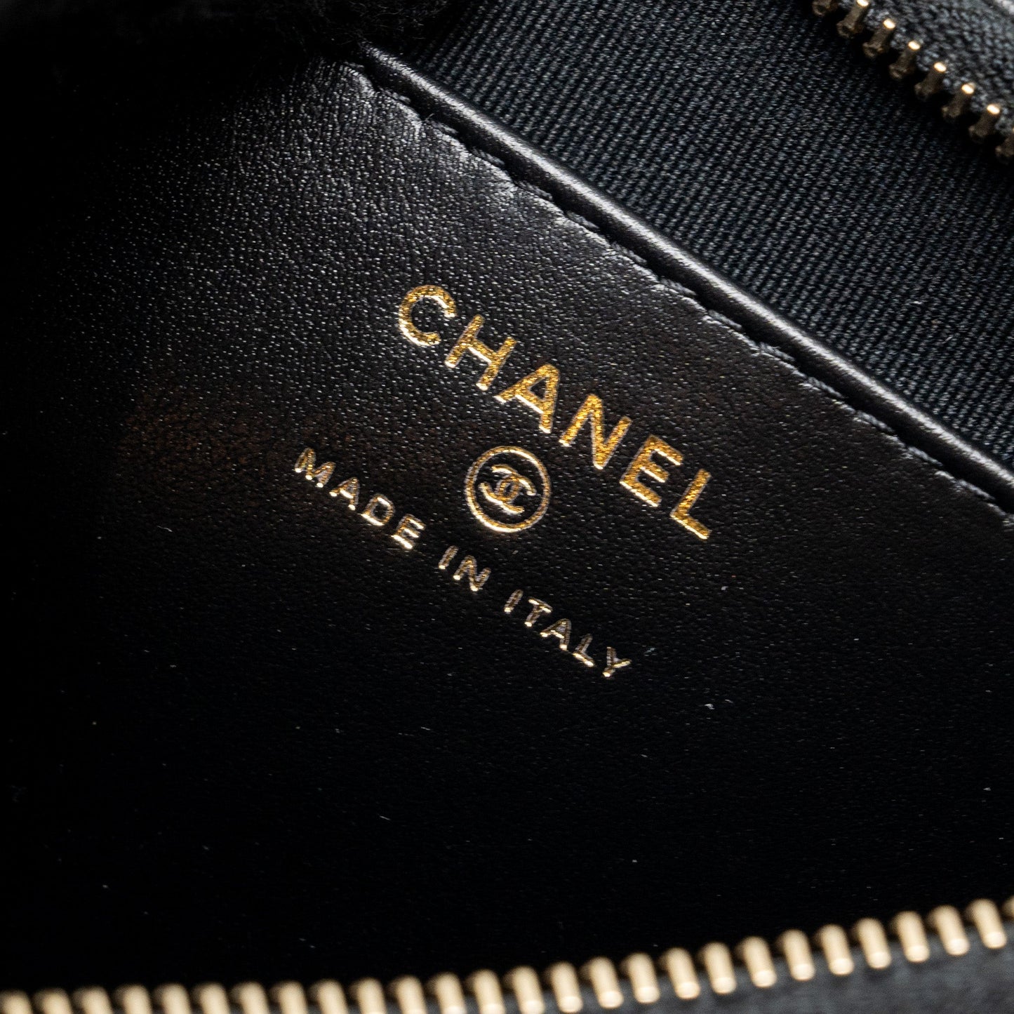 Chanel 23k Small Hobo Shoulder Bag Calfskin Black  (microchip)