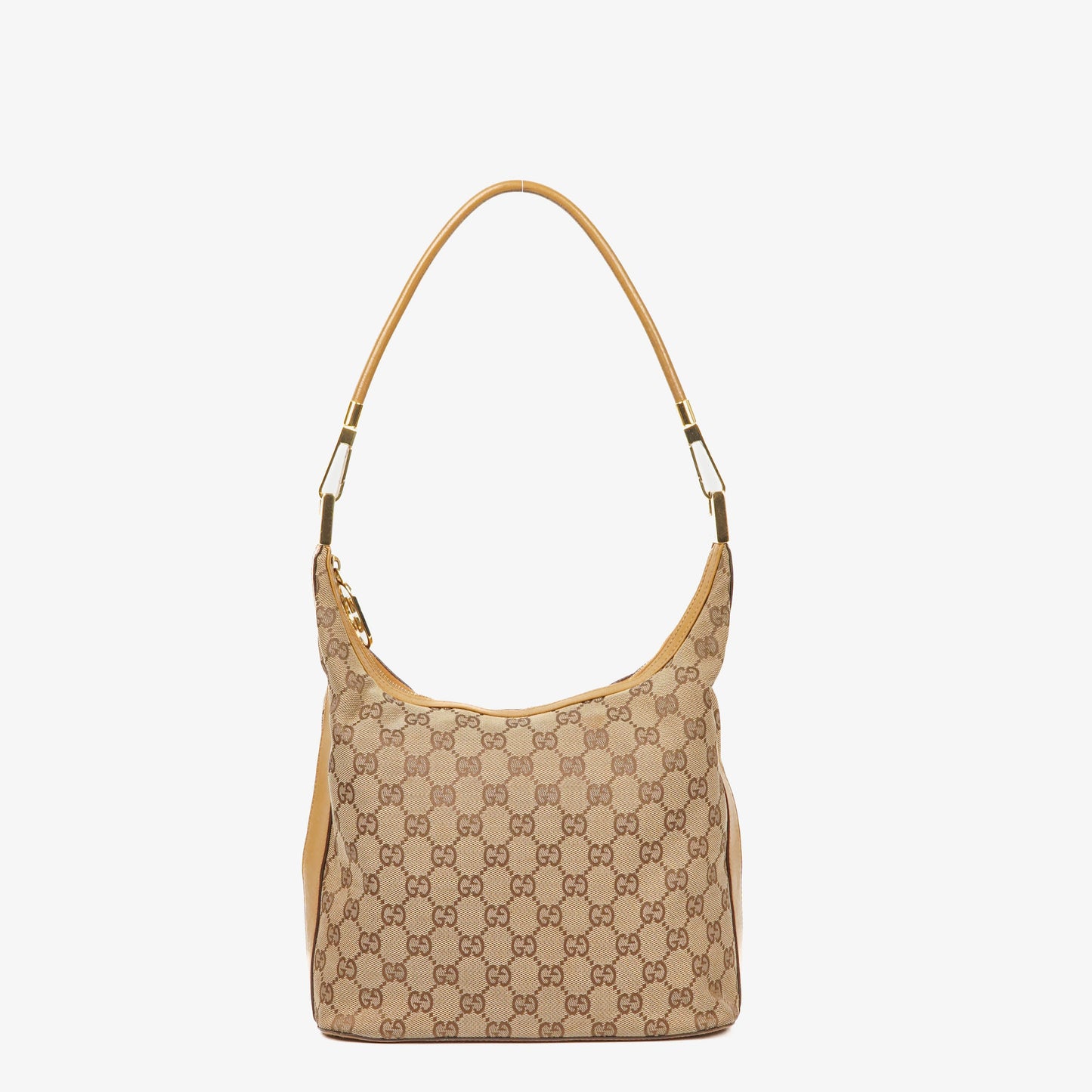 Gucci GG Canvas And Leather Shoulder Hobo Bag