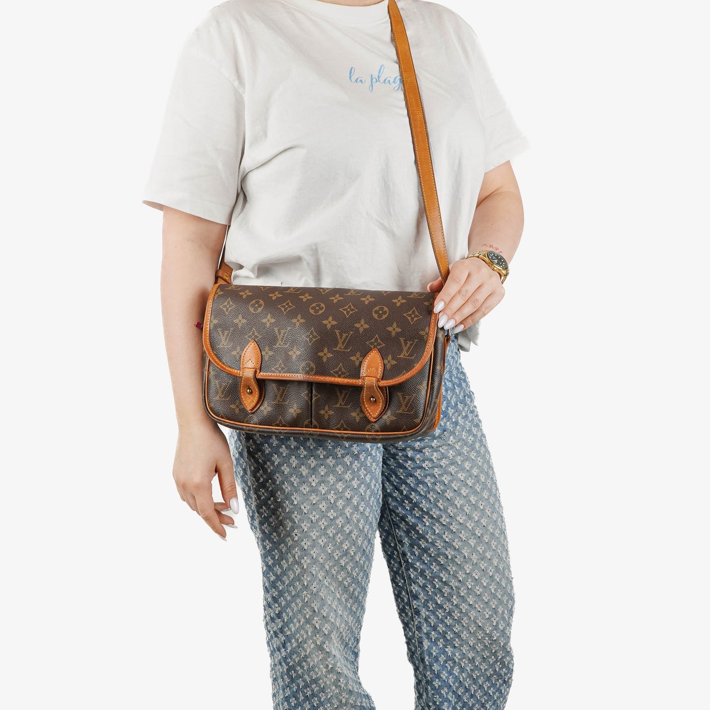Louis Vuitton  Sac Gibeciere MM Monogram Canvas Bag