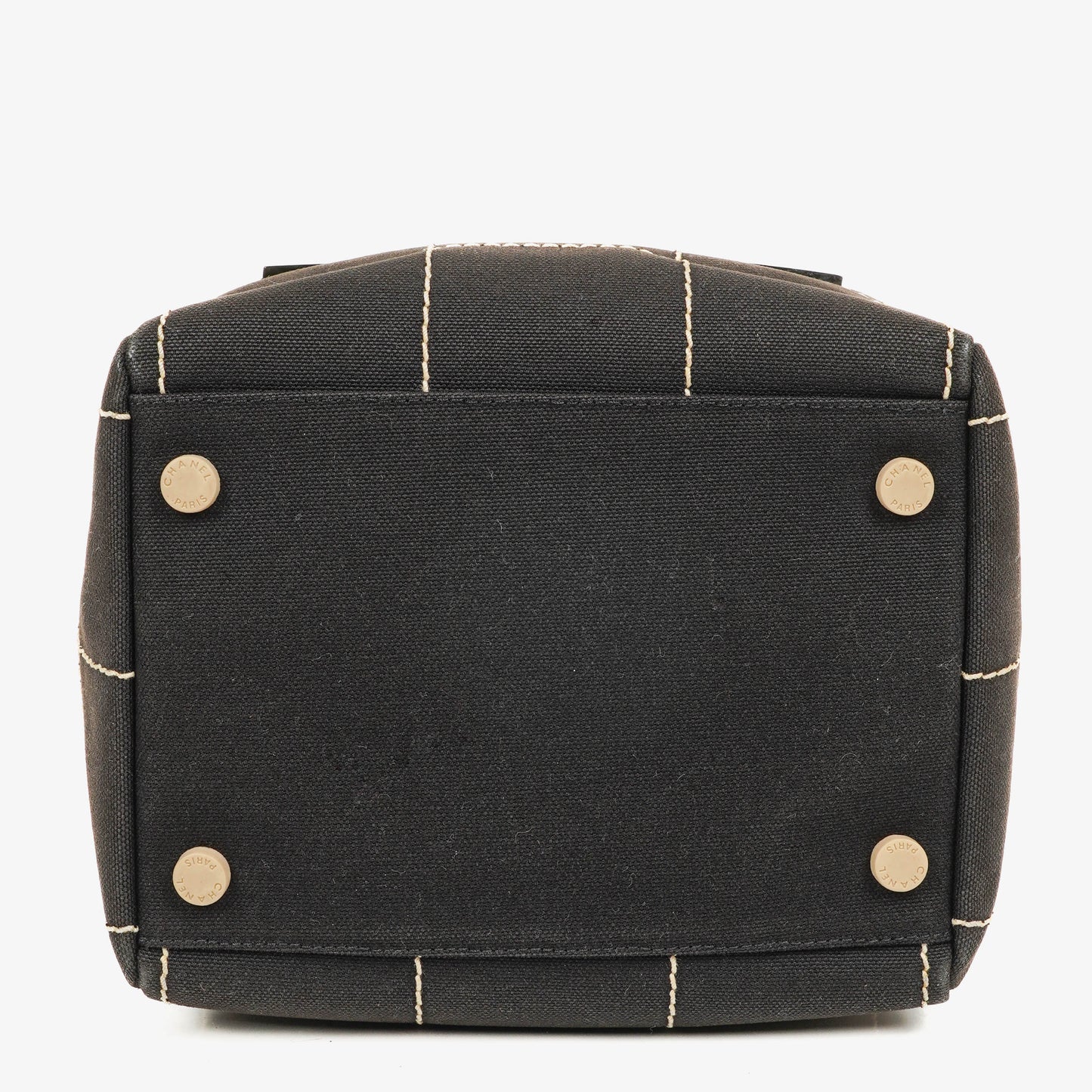 Chanel Boston bag in chocolate-stitched canvas, brown