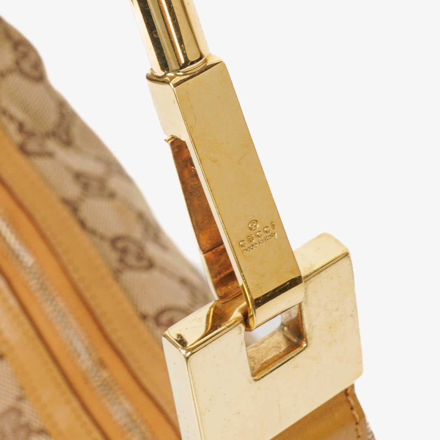 Gucci GG Canvas And Leather Shoulder Hobo Bag