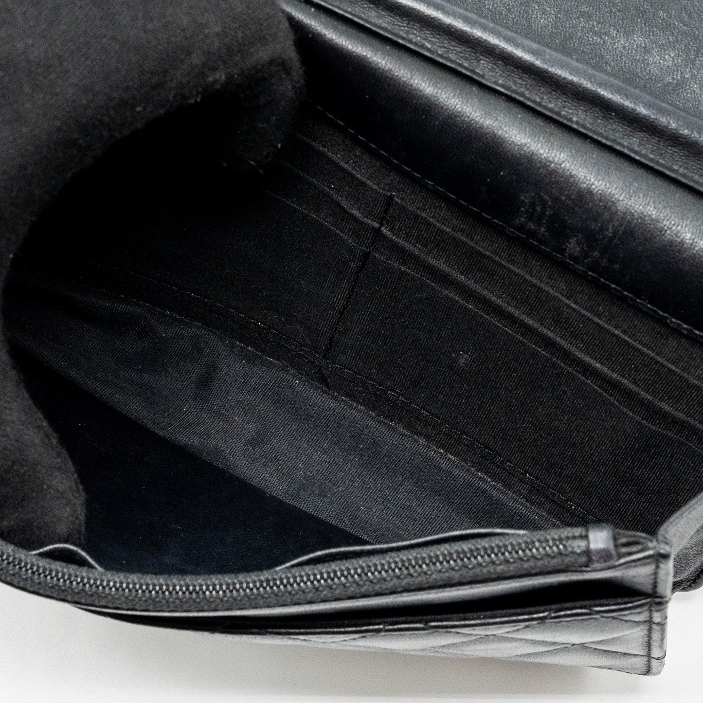 Chanel Boy Wallet On Chain Lambskin Black Ruthenium Hardware