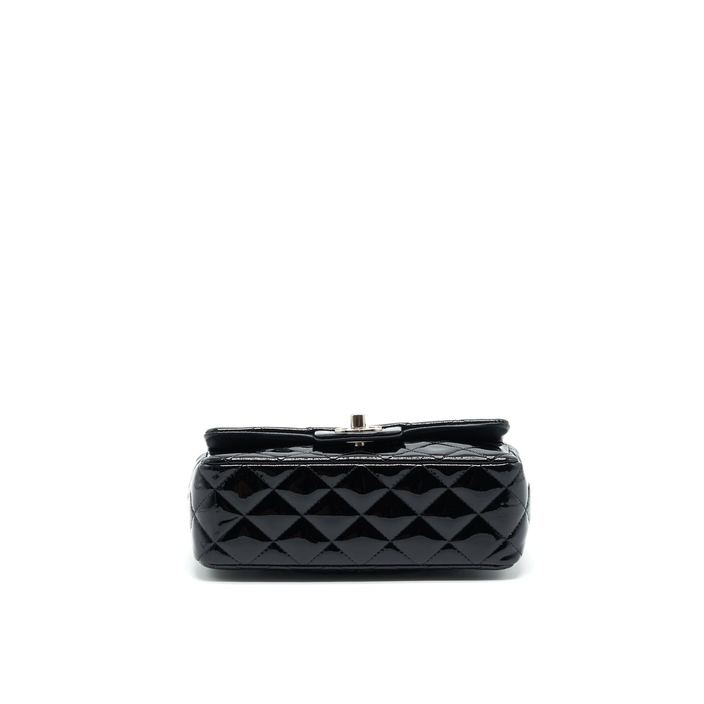 Chanel Mini Rectangular Flap Bag Patent Leather Black